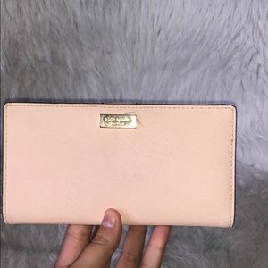 Kate spade peach fold over wallet
